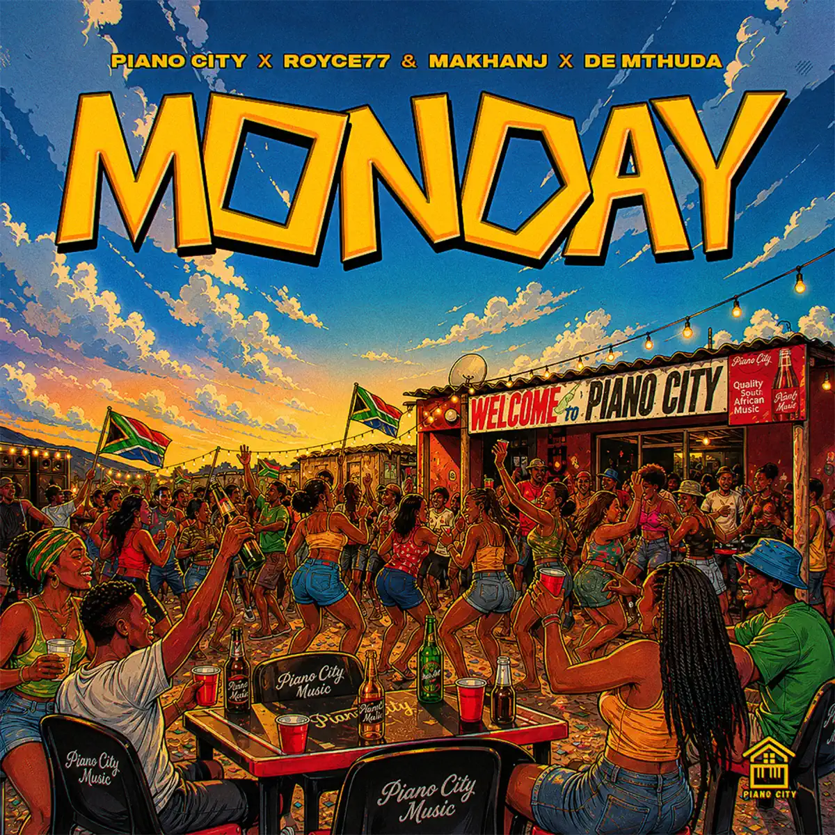 Amapiano Music - Piano City, Royce77, Makhanj & De Mthuda - Monday
